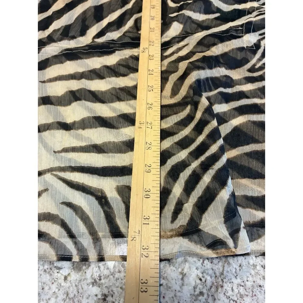 RALPH LAUREN Swim Coverup Plus Size 2X Lightweight Zebra Print Brown MSRP $120